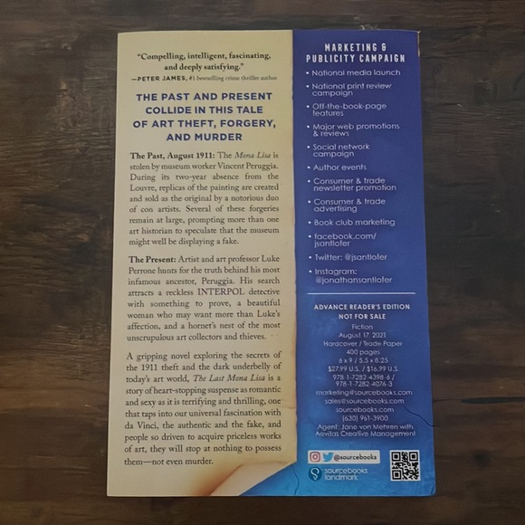 “The Last Mona Lisa” by Jonathan Santlofer - Picture 2 of 2